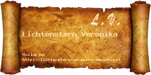 Lichtenstern Veronika névjegykártya